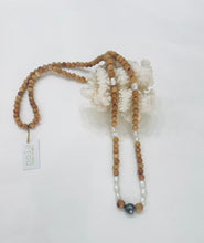 Single Tahitian Pearl Mala Inspired Necklace