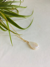 White Pearl Raindrop Necklace
